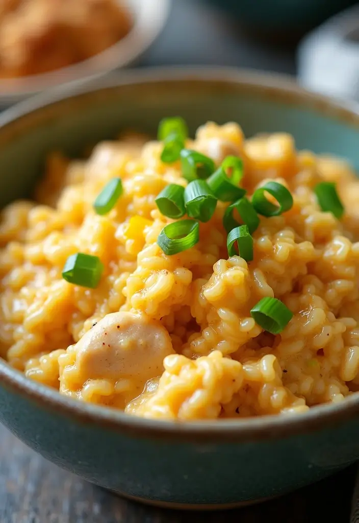 29 Frozen Chicken Breast Crockpot Recipes That Cook Themselves - 28. Cheesy Chicken and Rice