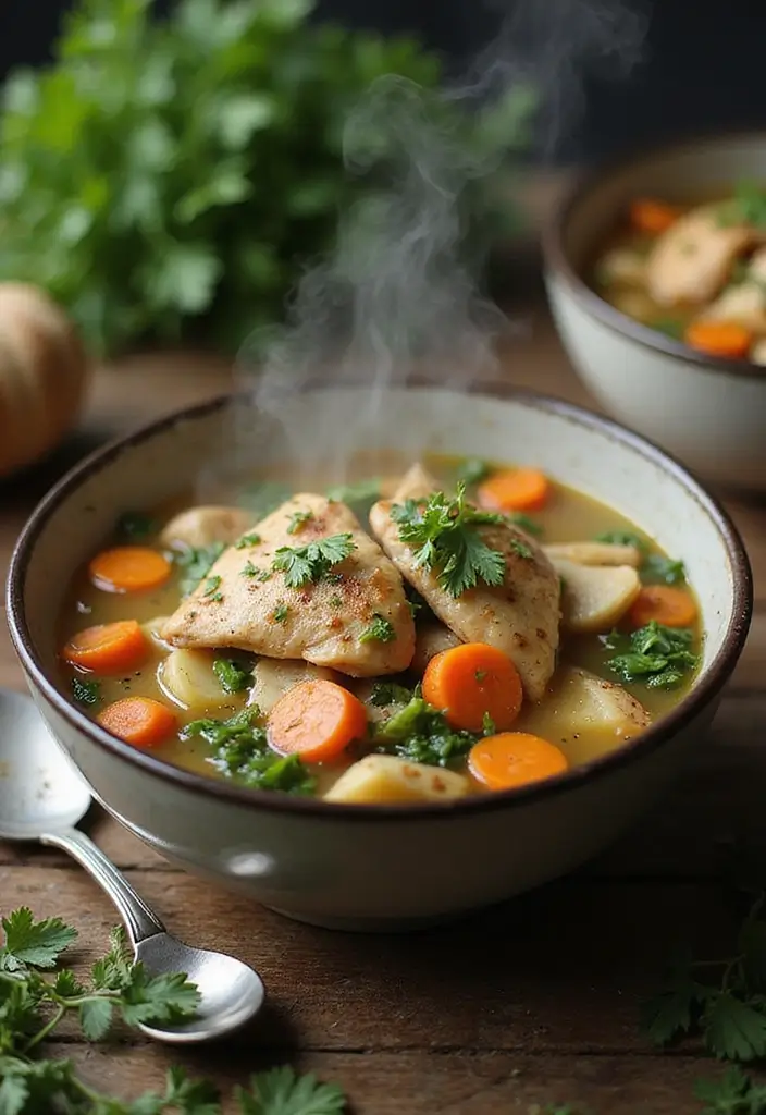 29 Frozen Chicken Breast Crockpot Recipes That Cook Themselves - 4. Chicken and Vegetable Soup