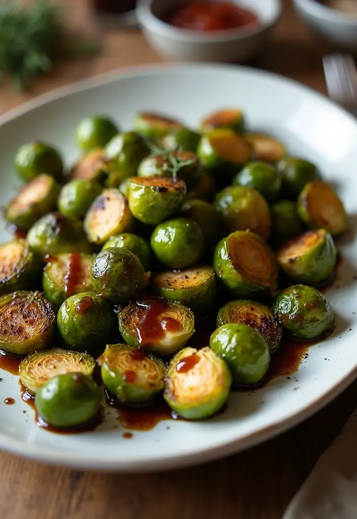 29 Sides for Roasted Chicken That Add Warm Flavor - 2. Roasted Brussels Sprouts with Balsamic Glaze