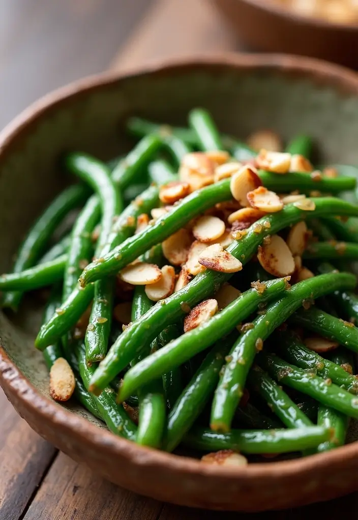 29 Sides for Roasted Chicken That Add Warm Flavor - 4. Sautéed Green Beans with Almonds