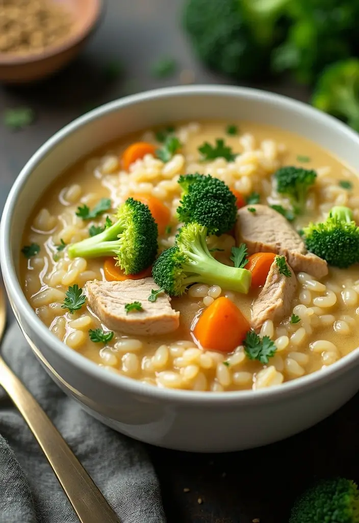 29 Wild Rice and Chicken Soup Recipes That Are Creamy & Hearty - 14. Creamy Wild Rice and Chicken Soup with Broccoli