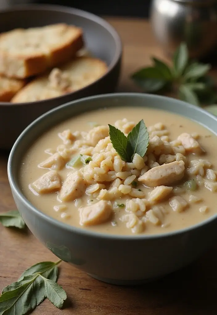 29 Wild Rice and Chicken Soup Recipes That Are Creamy & Hearty - 16. Creamy Wild Rice and Chicken Soup with Bay Leaves