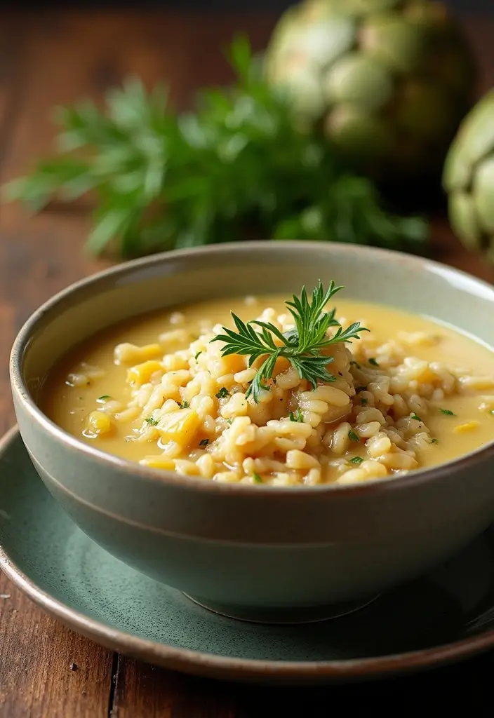 29 Wild Rice and Chicken Soup Recipes That Are Creamy & Hearty - 28. Wild Rice and Chicken Soup with Artichokes