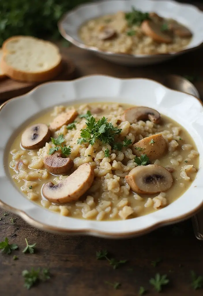 29 Wild Rice and Chicken Soup Recipes That Are Creamy & Hearty - 3. Creamy Wild Rice and Chicken Soup with Mushrooms