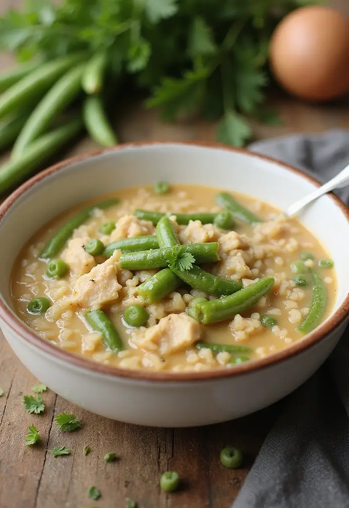 29 Wild Rice and Chicken Soup Recipes That Are Creamy & Hearty - 7. Wild Rice and Chicken Soup with Green Beans