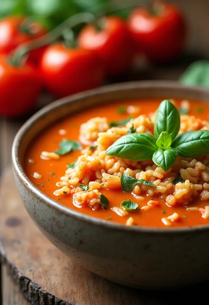 29 Wild Rice and Chicken Soup Recipes That Are Creamy & Hearty - 8. Creamy Tomato Wild Rice and Chicken Soup