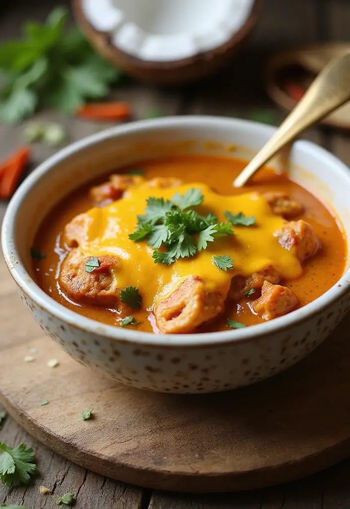 30 Cheesy Chicken Enchilada Soup Recipes That Are Creamy & Spicy - 21. Cheesy Chicken Enchilada Soup with Coconut Milk
