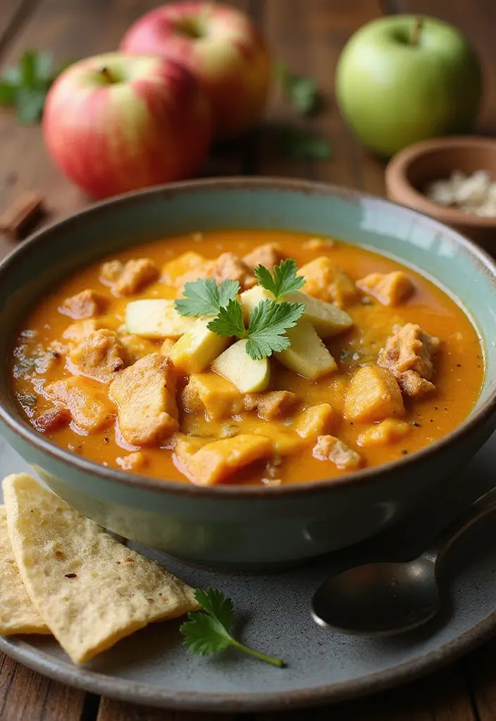 30 Cheesy Chicken Enchilada Soup Recipes That Are Creamy & Spicy - 26. Cheesy Chicken Enchilada Soup with Apples