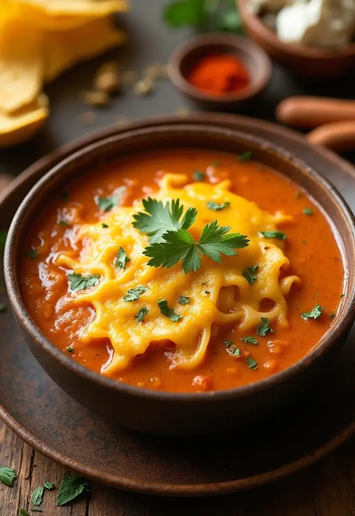 30 Cheesy Chicken Enchilada Soup Recipes That Are Creamy & Spicy - 28. Cheesy Chicken Enchilada Soup with Nutmeg