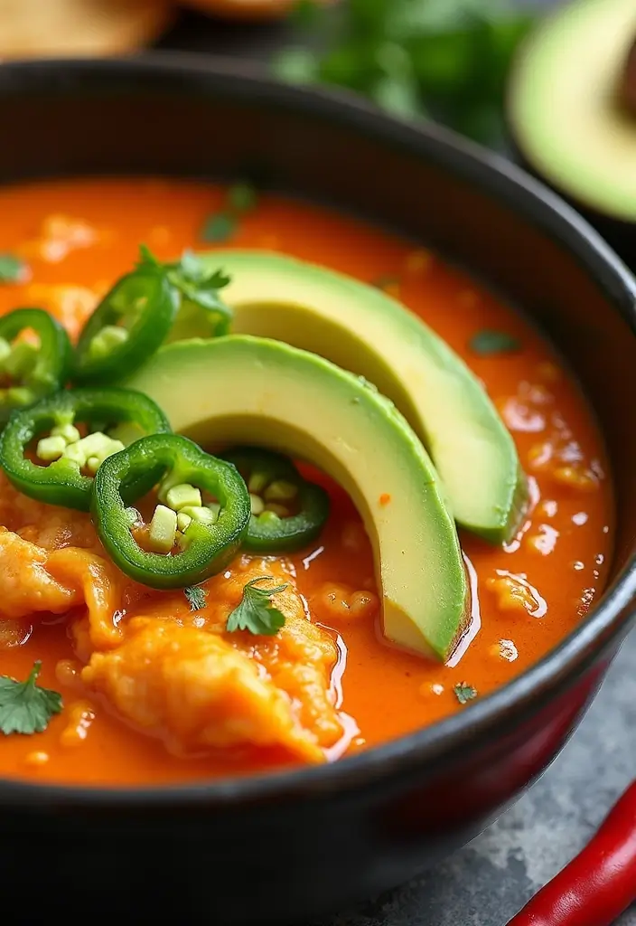 30 Cheesy Chicken Enchilada Soup Recipes That Are Creamy & Spicy - 3. Spicy Chipotle Cheesy Chicken Soup