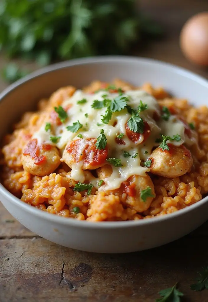 30 Chicken Parm Crockpot Recipes That Are Saucy & Melty - 10. Creamy Chicken Parm Risotto