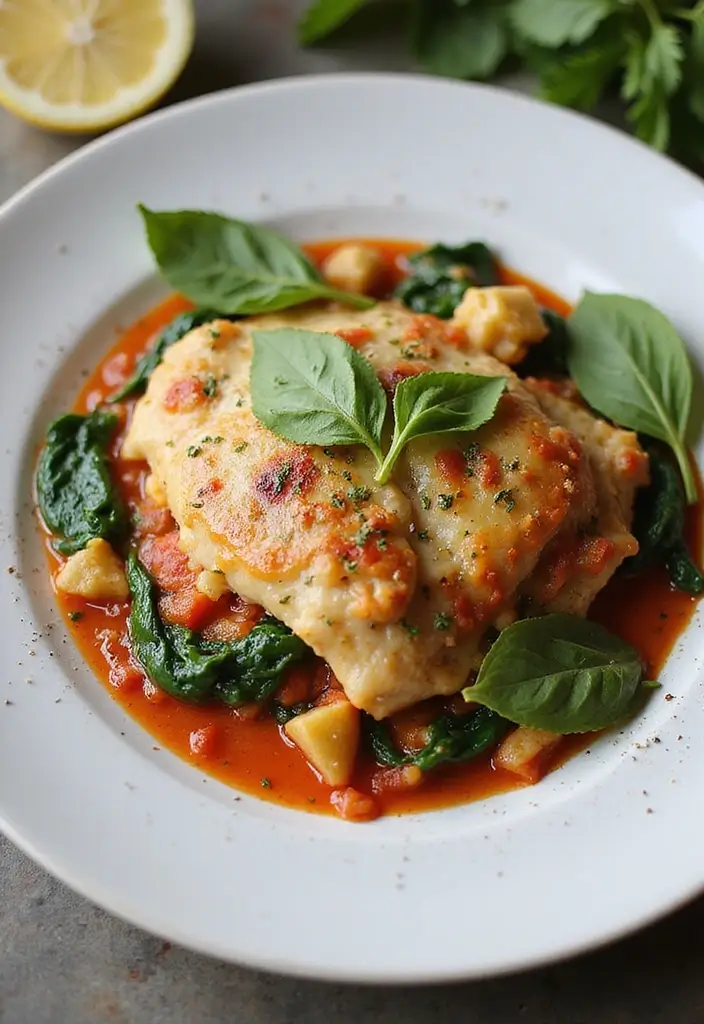 30 Chicken Parm Crockpot Recipes That Are Saucy & Melty - 13. Chicken Parm with Spinach and Artichokes