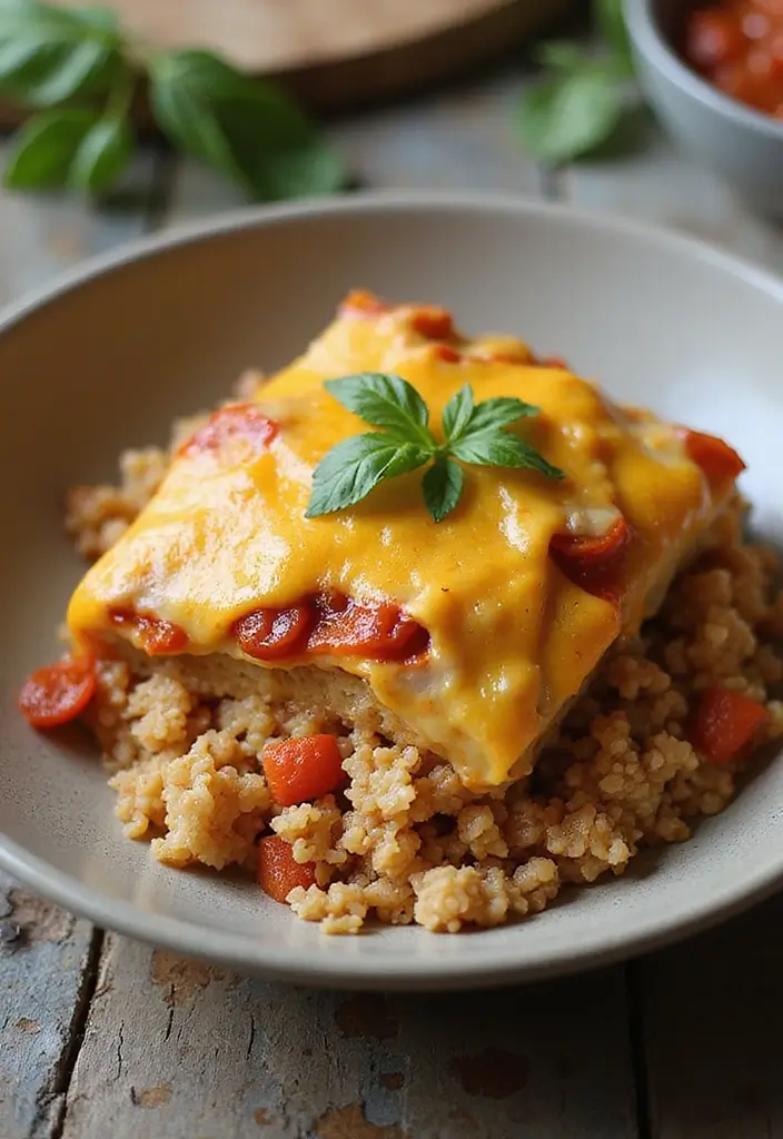 30 Chicken Parm Crockpot Recipes That Are Saucy & Melty - 15. Chicken Parm Quinoa Bake