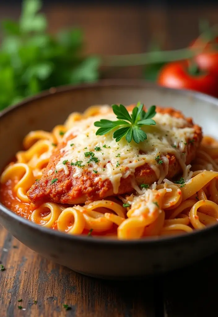 30 Chicken Parm Crockpot Recipes That Are Saucy & Melty - 5. One-Pot Chicken Parmesan Pasta
