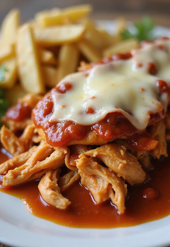 30 Chicken Parm Crockpot Recipes That Are Saucy & Melty - 8. BBQ Chicken Parm