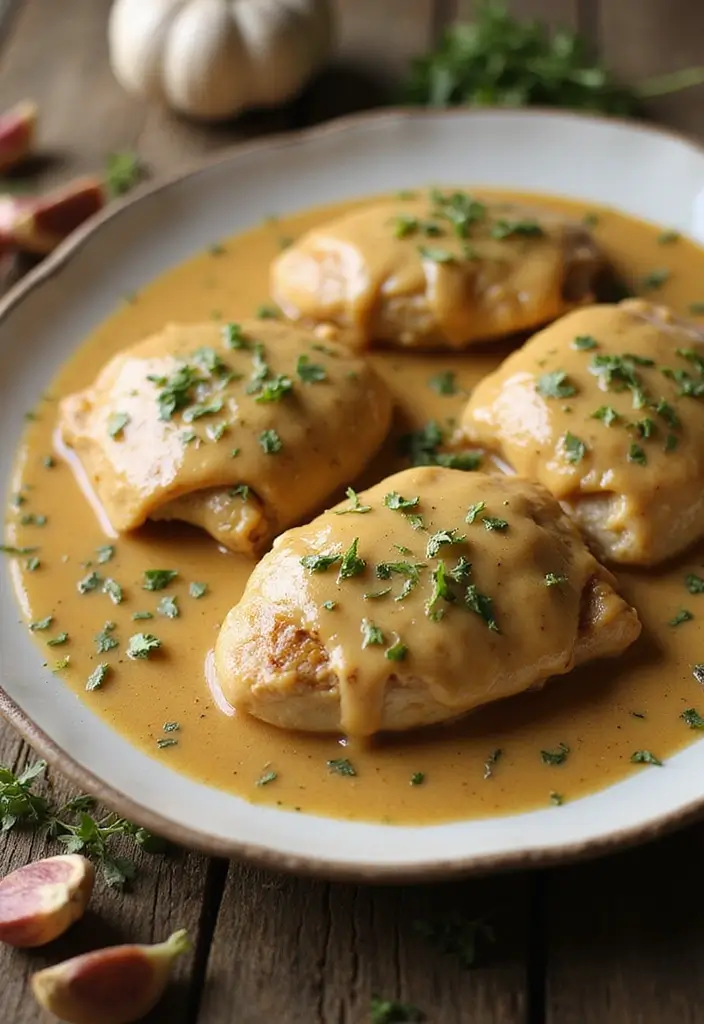 30 Chicken and Gravy Instant Pot Recipes That Save Time - 2. Creamy Garlic Chicken Gravy