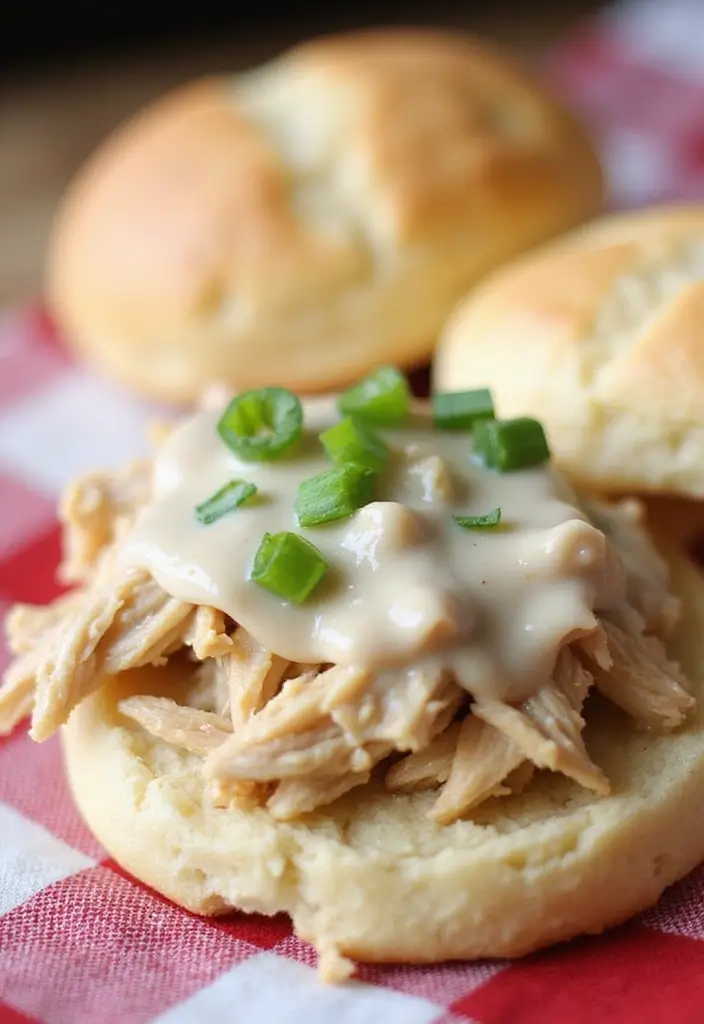 30 Chicken and Gravy Instant Pot Recipes That Save Time - 3. Chicken and Gravy over Biscuits