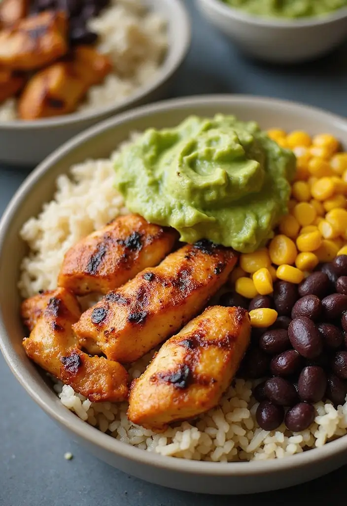 30 Chicken and Rice Aesthetic Bowls That Are Healthy & Gorgeous - 10. Chipotle Chicken Rice Bowl