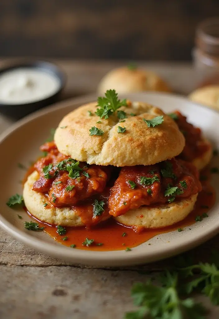 30 Creamed Chicken Over Biscuits Recipes That Feel Southern Classic - 25. Smoky Chipotle Chicken and Biscuits