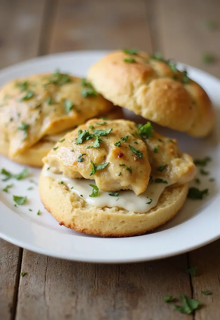 30 Creamed Chicken Over Biscuits Recipes That Feel Southern Classic - 3. Garlic Herb Chicken and Biscuits