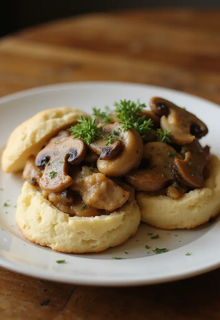 30 Creamed Chicken Over Biscuits Recipes That Feel Southern Classic - 6. Mushroom Chicken over Biscuits