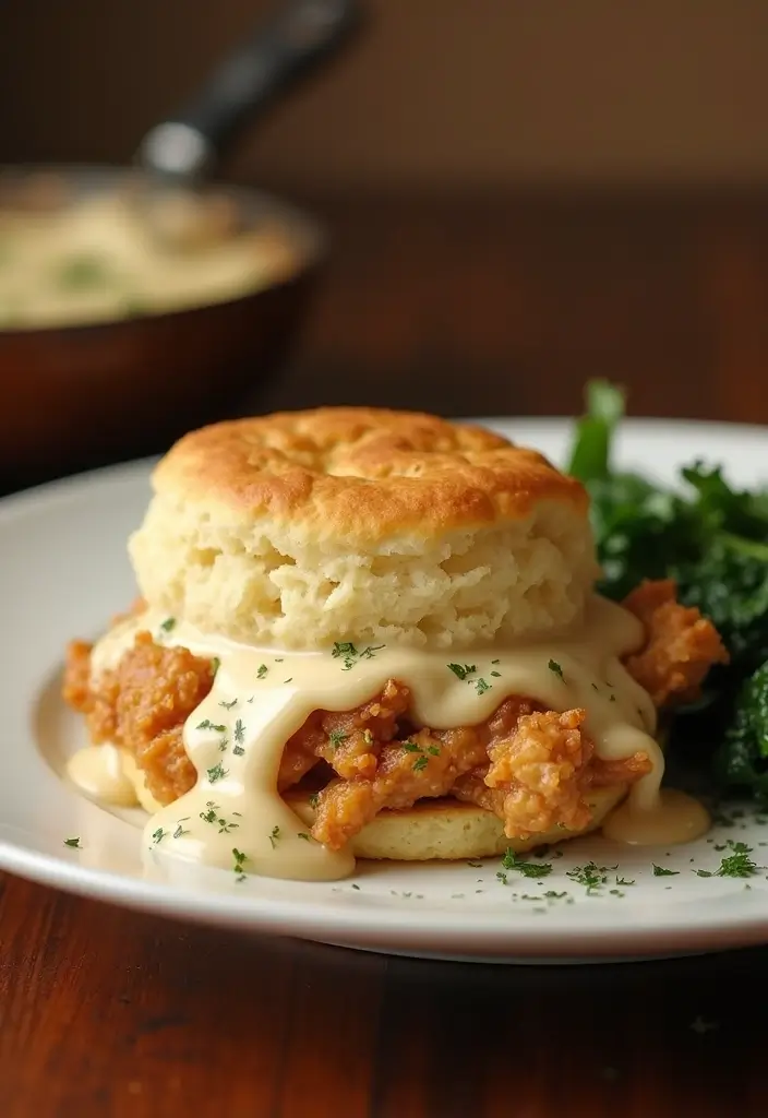 30 Creamed Chicken Over Biscuits Recipes That Feel Southern Classic - 9. Chicken and Biscuits with Gravy