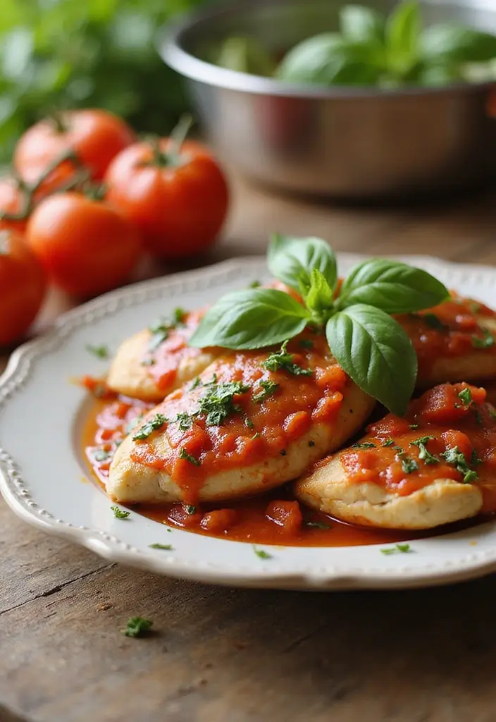 30 Creamy & Easy Tuscan Chicken Instant Pot Recipes - 15. Tuscan Chicken with Tomato Basil Sauce