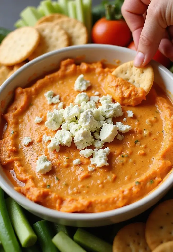 30 Gluten Free Buffalo Chicken Dip Recipes That Crowd Love 105 30 Gluten Free Buffalo Chicken Dip Recipes That Crowd Love - 16. Creamy Buffalo Chicken Dip with Blue Cheese