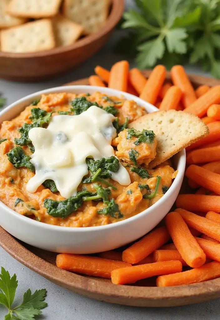 30 Gluten Free Buffalo Chicken Dip Recipes That Crowd Love 37 30 Gluten Free Buffalo Chicken Dip Recipes That Crowd Love - 6. Buffalo Chicken Dip with Spinach and Artichokes