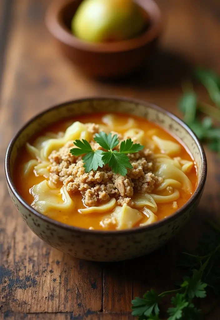 30 Ground Chicken Soup Recipes That Are Hearty & Nourishing 97 30 Ground Chicken Soup Recipes That Are Hearty & Nourishing - 16. Ground Chicken and Cabbage Soup