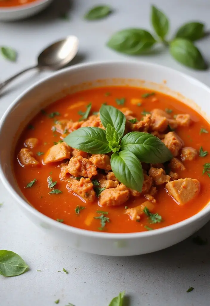 30 Ground Chicken Soup Recipes That Are Hearty & Nourishing 104 30 Ground Chicken Soup Recipes That Are Hearty & Nourishing - 17. Ground Chicken and Tomato Soup