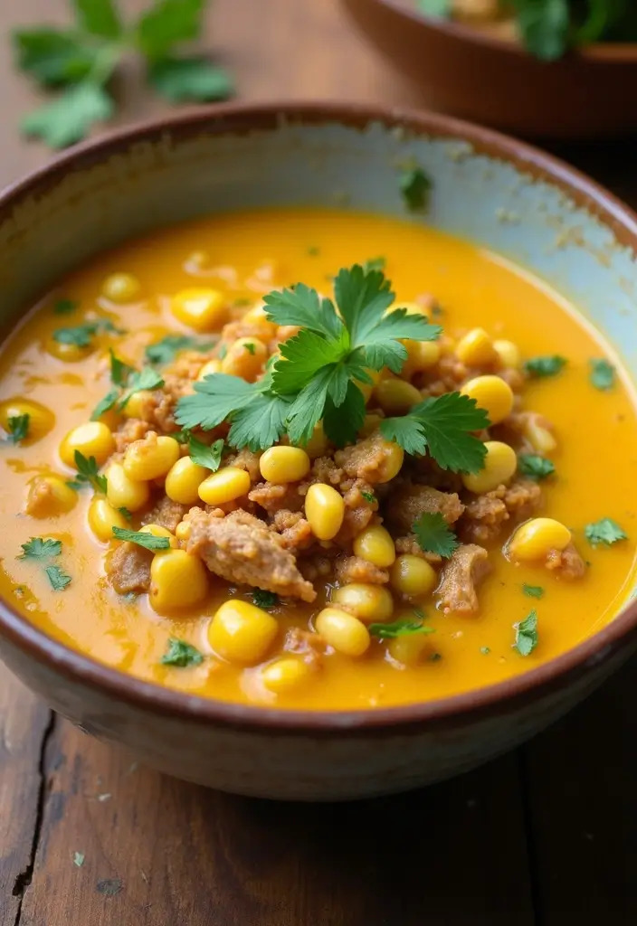 30 Ground Chicken Soup Recipes That Are Hearty & Nourishing 139 30 Ground Chicken Soup Recipes That Are Hearty & Nourishing - 22. Ground Chicken and Corn Soup