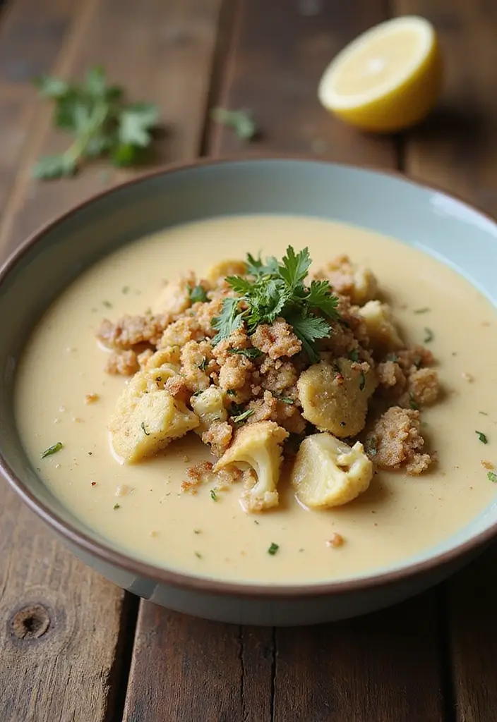 30 Ground Chicken Soup Recipes That Are Hearty & Nourishing 153 30 Ground Chicken Soup Recipes That Are Hearty & Nourishing - 24. Ground Chicken and Cauliflower Soup