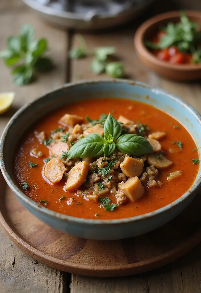 30 Ground Chicken Soup Recipes That Are Hearty & Nourishing 167 30 Ground Chicken Soup Recipes That Are Hearty & Nourishing - 26. Ground Chicken and Eggplant Soup