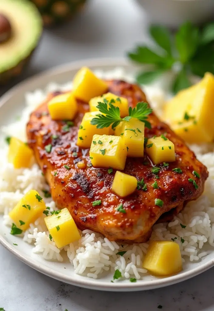 30 Honey Garlic Chicken Thighs Recipes That Are Sticky & Tender - 7. Honey Garlic Chicken Thighs with Pineapple
