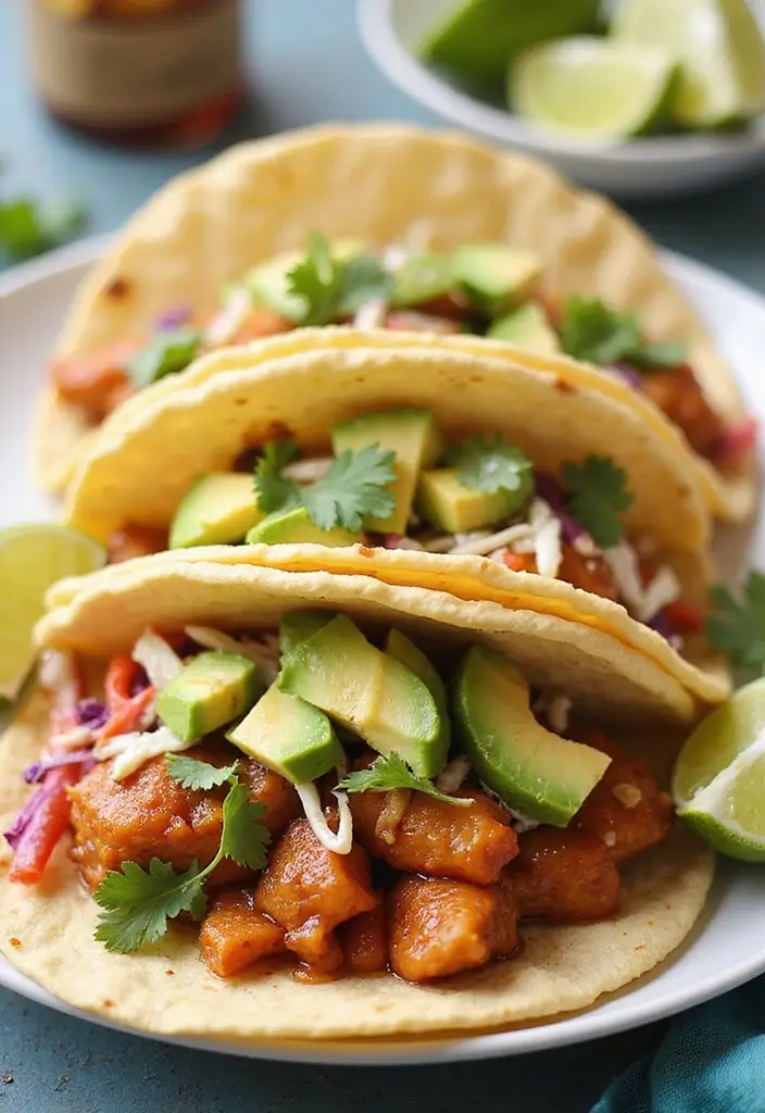 30 Honey Garlic Chicken Thighs Recipes That Are Sticky & Tender - 8. Honey Garlic Chicken Thighs Tacos