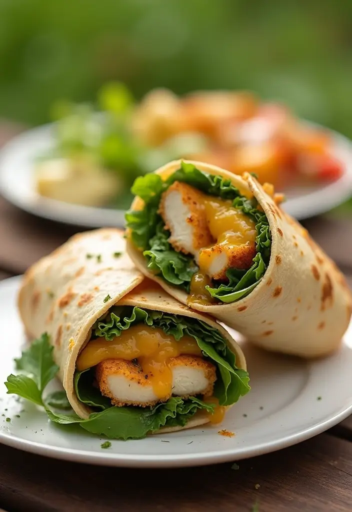 30 Honey Mustard Chicken Crockpot Recipes That Are Sweet & Savory - 11. Honey Mustard Chicken Wraps