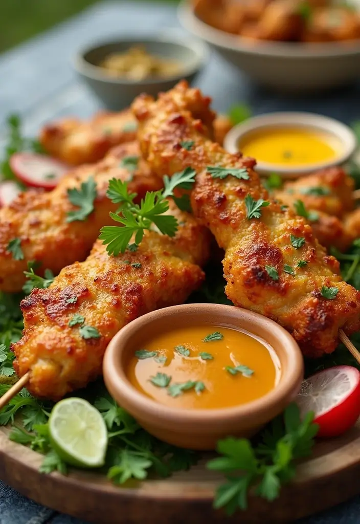 30 Honey Mustard Chicken Crockpot Recipes That Are Sweet & Savory - 13. Honey Mustard Chicken Skewers