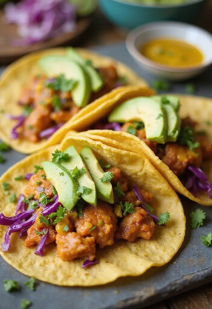 30 Honey Mustard Chicken Crockpot Recipes That Are Sweet & Savory - 16. Honey Mustard Chicken Tacos