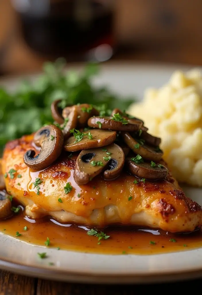 30 Honey Mustard Chicken Crockpot Recipes That Are Sweet & Savory - 18. Honey Mustard Chicken with Mushrooms