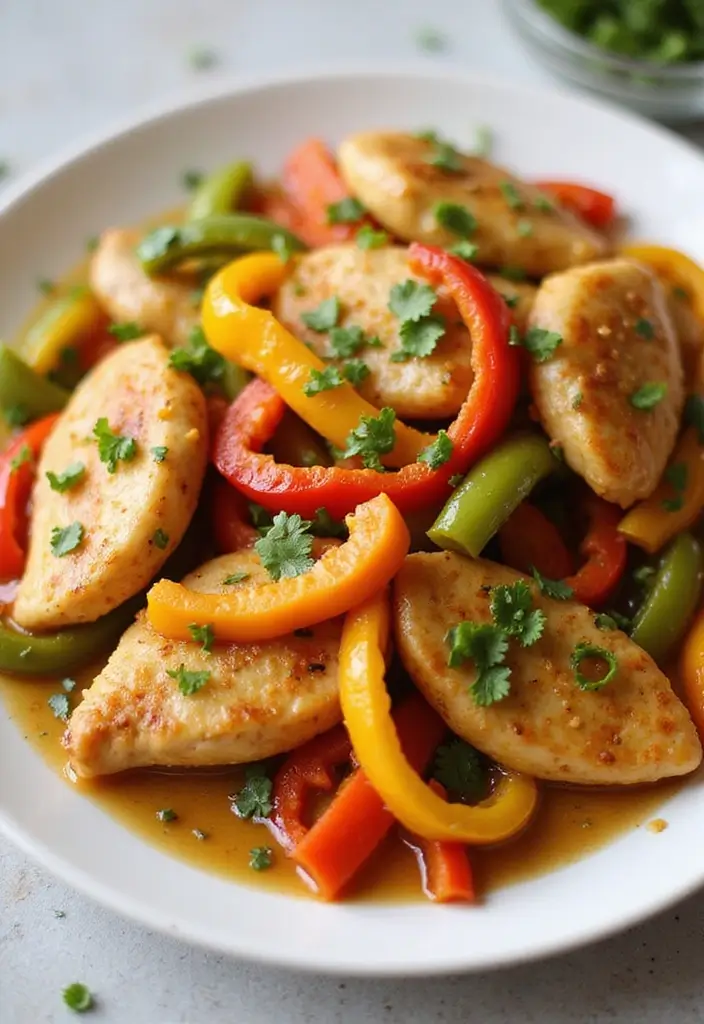 30 Honey Mustard Chicken Crockpot Recipes That Are Sweet & Savory - 21. Honey Mustard Chicken with Peppers