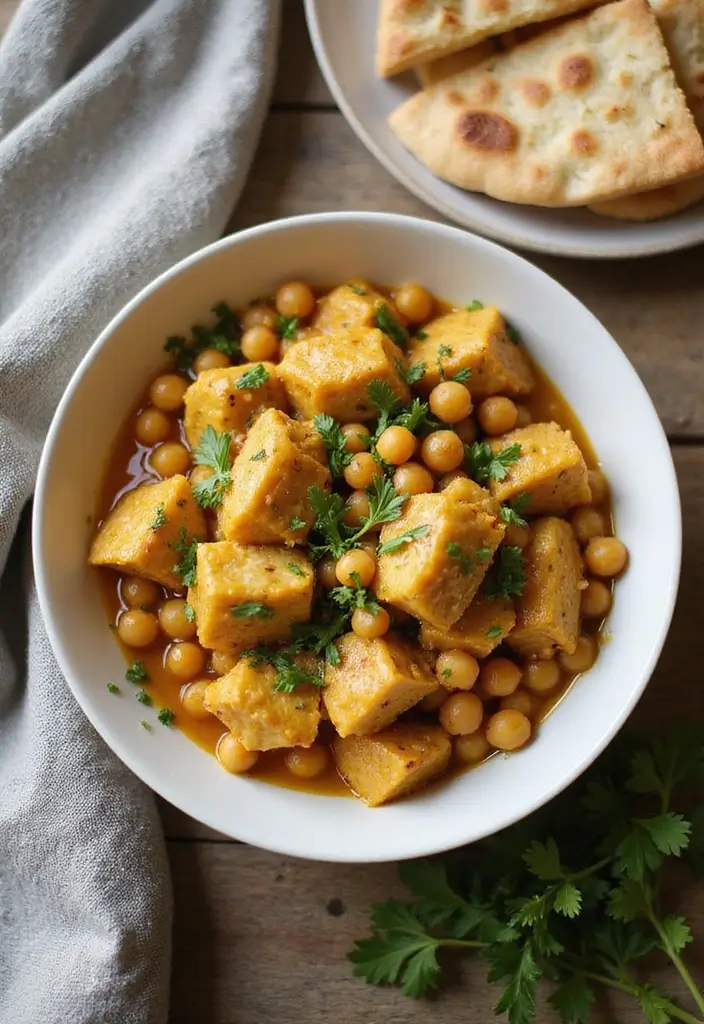 30 Honey Mustard Chicken Crockpot Recipes That Are Sweet & Savory - 23. Honey Mustard Chicken with Chickpeas