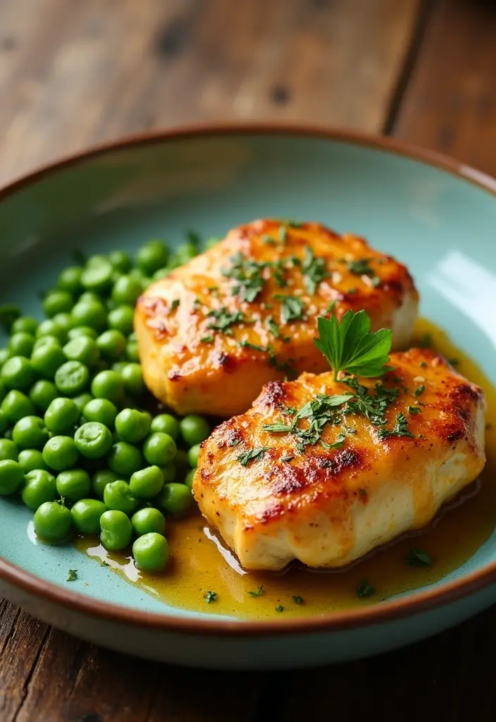 30 Honey Mustard Chicken Crockpot Recipes That Are Sweet & Savory - 29. Honey Mustard Chicken with Sweet Peas