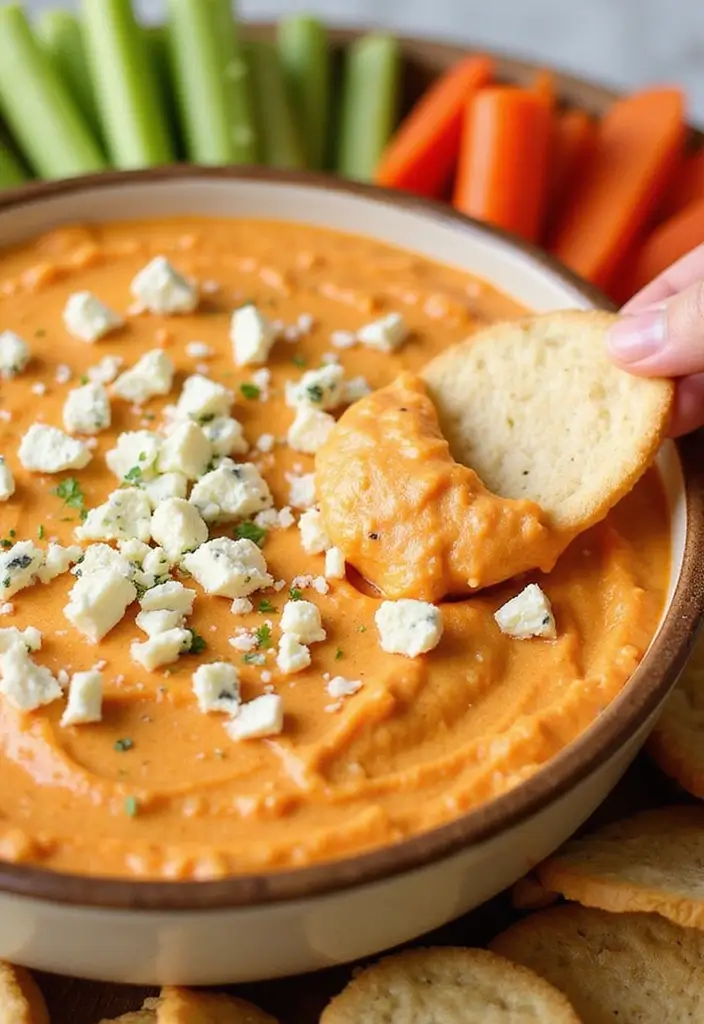 30 Low Carb Buffalo Chicken Dip Recipes That Are Keto & Delicious - 11. Buffalo Chicken Dip with Blue Cheese