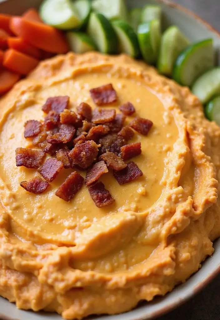 30 Low Carb Buffalo Chicken Dip Recipes That Are Keto & Delicious - 16. Buffalo Chicken Dip with Bacon