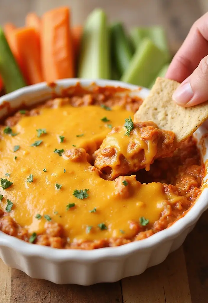 30 Low Carb Buffalo Chicken Dip Recipes That Are Keto & Delicious - 17. BBQ Buffalo Chicken Dip