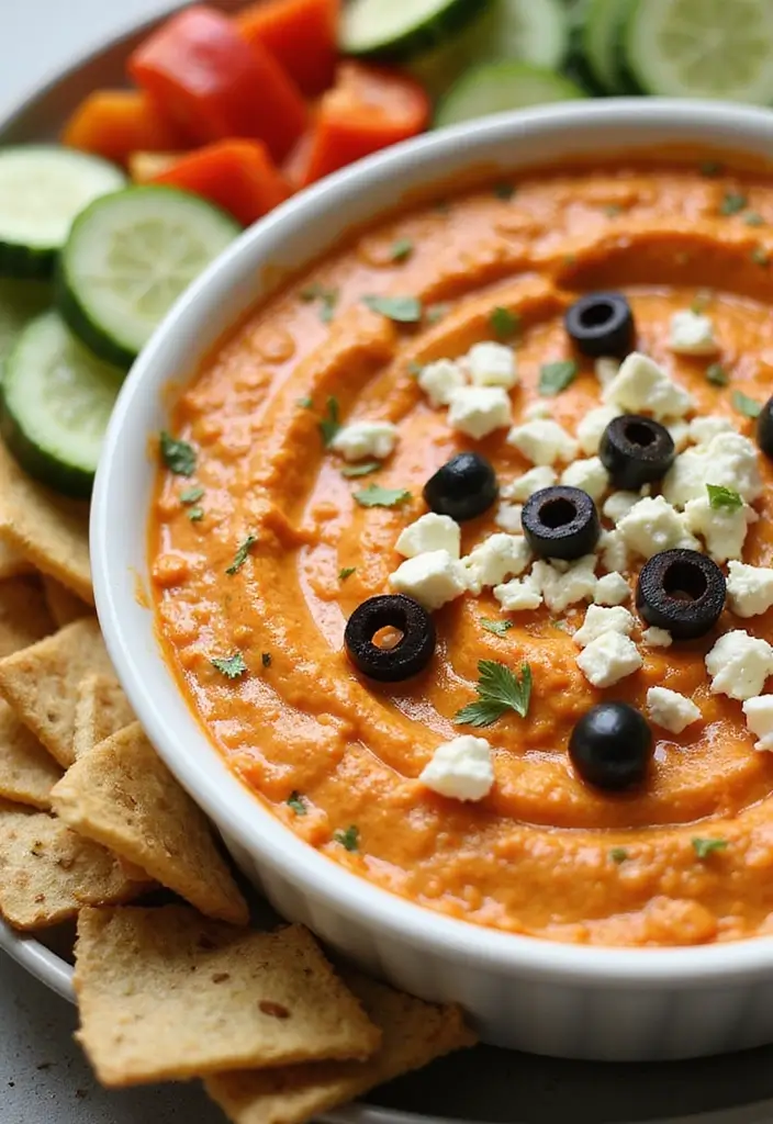 30 Low Carb Buffalo Chicken Dip Recipes That Are Keto & Delicious - 18. Mediterranean Buffalo Chicken Dip