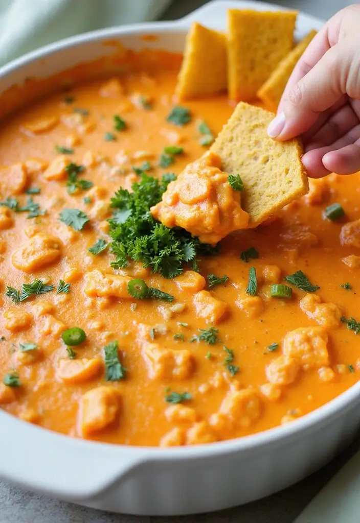 30 Low Carb Buffalo Chicken Dip Recipes That Are Keto & Delicious - 19. Buffalo Chicken Dip with Dill Pickles