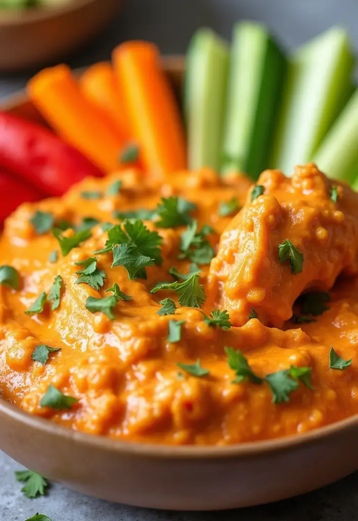 30 Low Carb Buffalo Chicken Dip Recipes That Are Keto & Delicious - 20. Buffalo Chicken Dip with Roasted Garlic