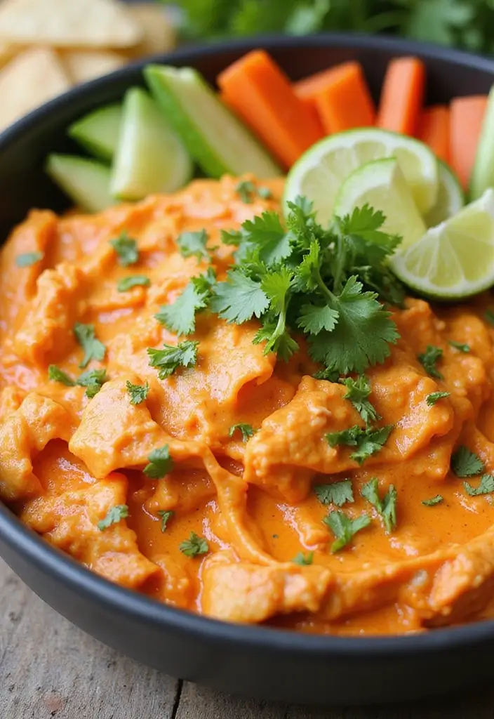 30 Low Carb Buffalo Chicken Dip Recipes That Are Keto & Delicious - 22. Buffalo Chicken Dip with Cilantro Lime